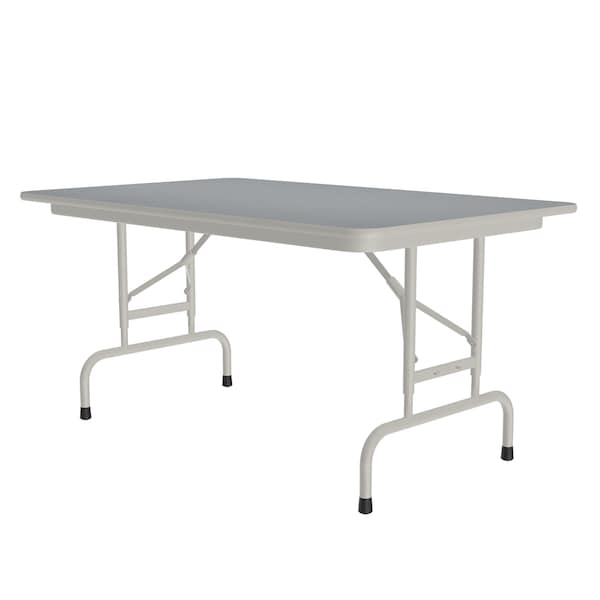 CFA Adjustable HPL Folding Tables 30x48 Gray Granite